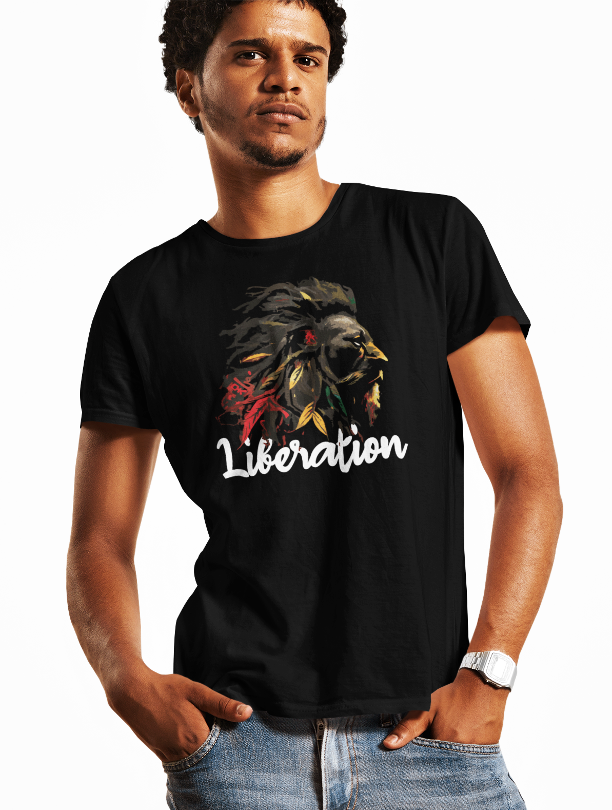 Liberation Lion  T Shirt - JAVOTTI X VOODO FE’ COLLECTION